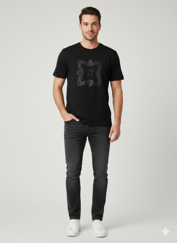 XINT Basklı Erkek  T-shirt 502364