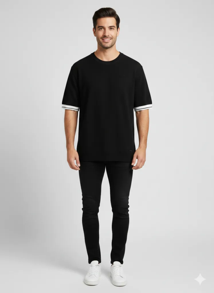 XINT Kolları Şeritli T-Shirt 801901