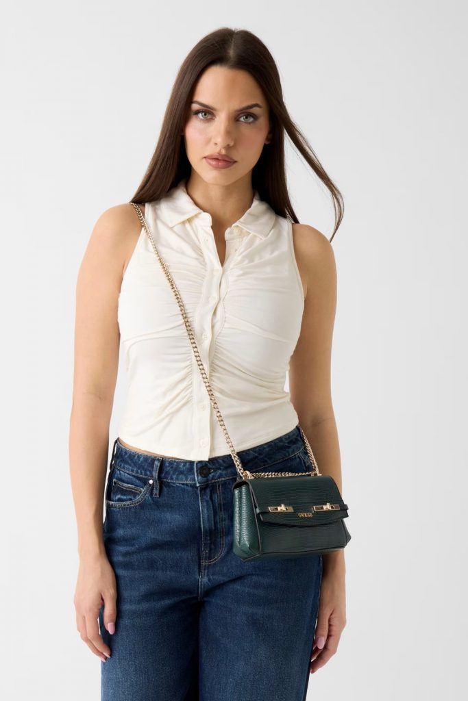 GUESS Melinda Mini Çapraz Çanta HWKL9933780 - YEŞİL
