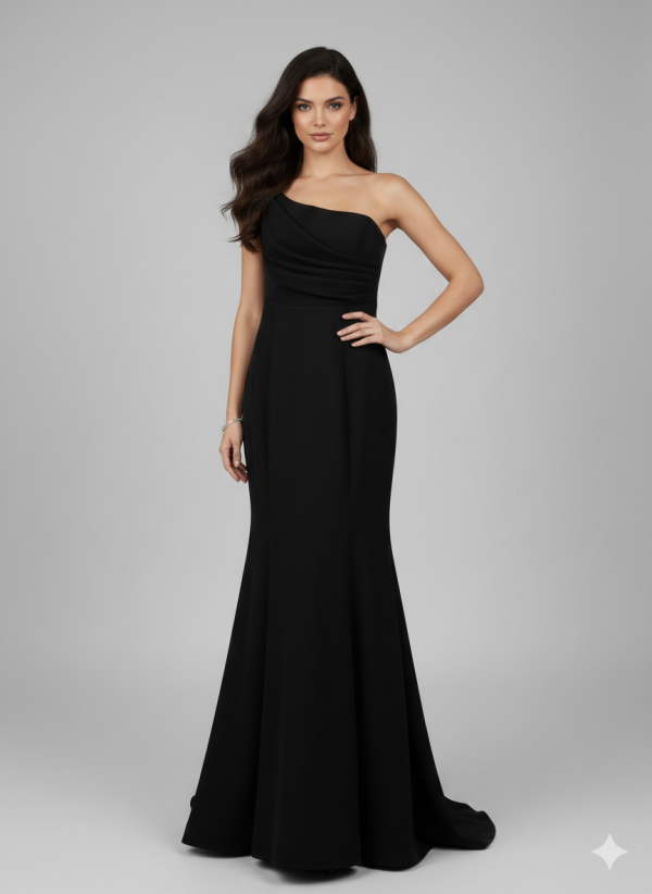 ZMS Askısız Drapeli Abiye 8391