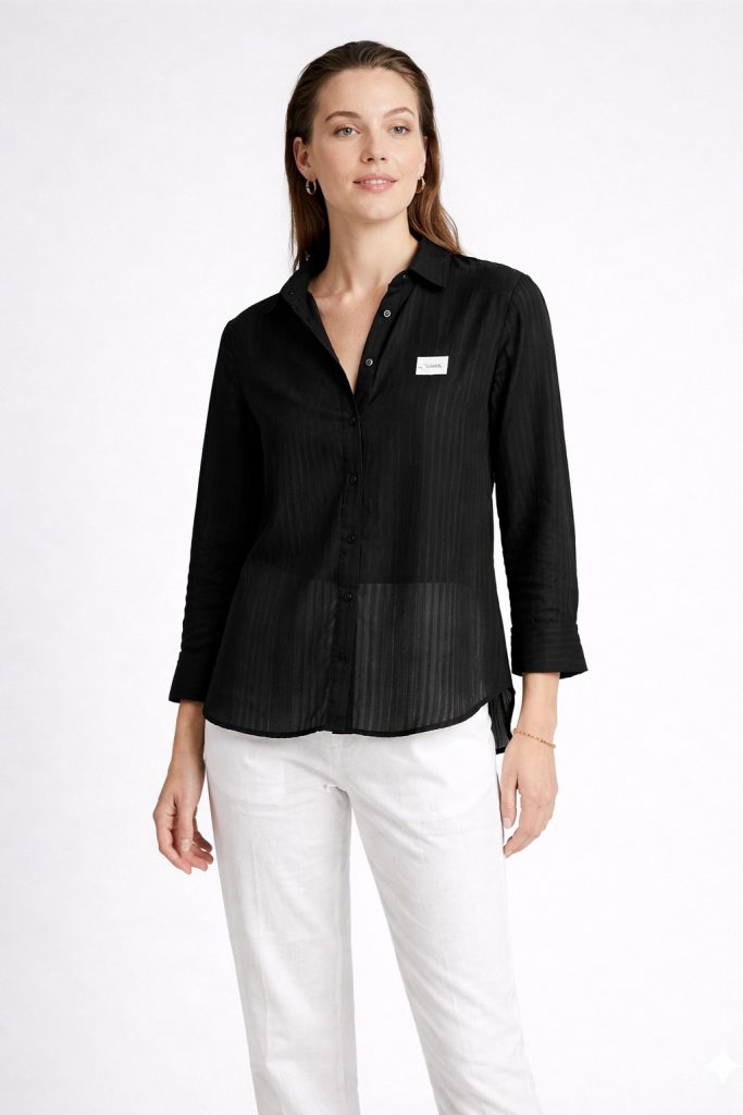 DOSSO DOSSİ SEUL Belden Bağlamalı GÖMLEK 1165 - Siyah