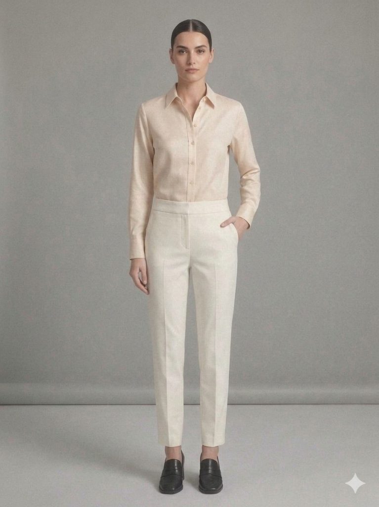 EKOL Düz Kesim Pantolon 1104 - EKRU