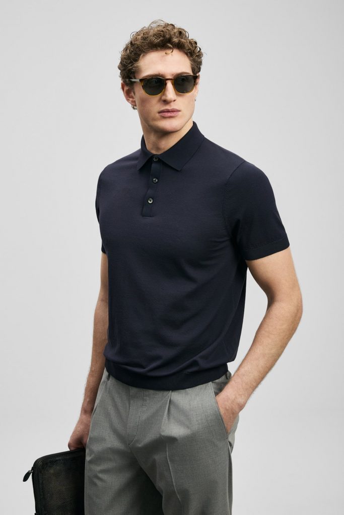 LUFİAN Örme Erkek Tişört 111090134 - K.LACİVERT