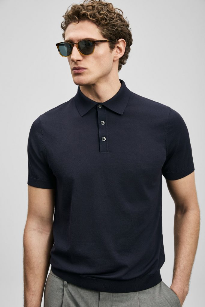 LUFİAN Örme Erkek Tişört 111090134 - K.LACİVERT