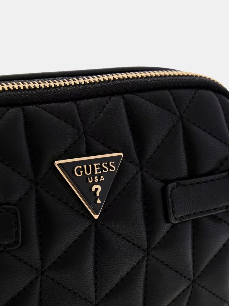 GUESS Paisleigh Kapitone Mini Çapraz Çanta HWQG9883740 - Siyah