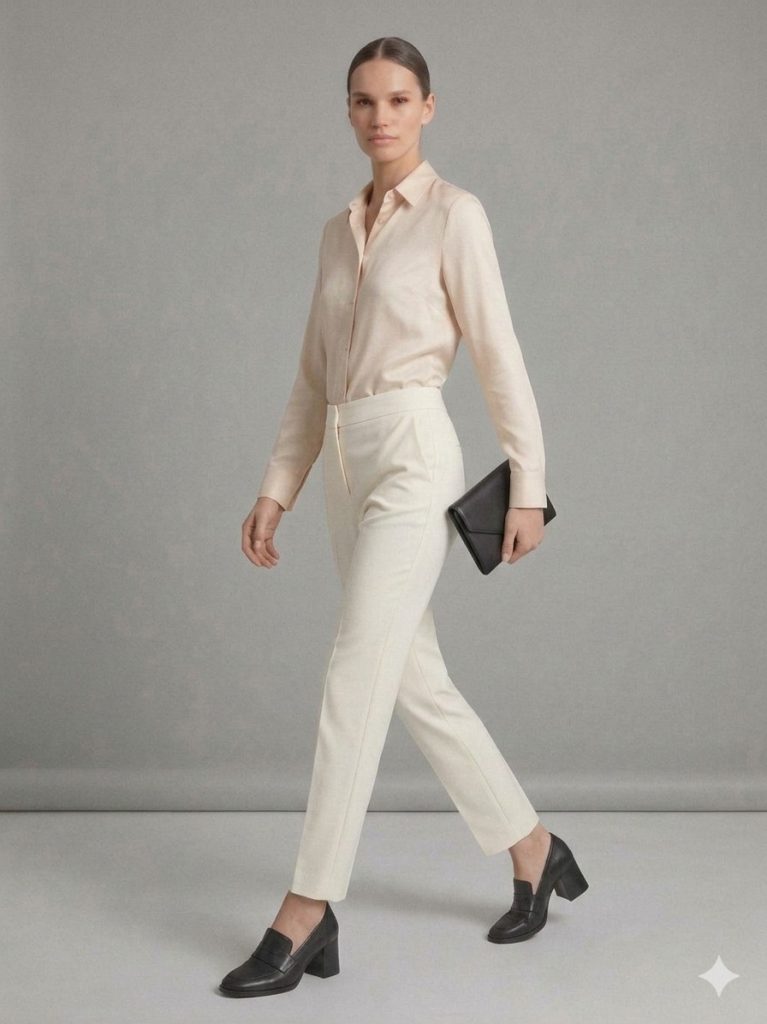 EKOL Düz Kesim Pantolon 1104 - EKRU