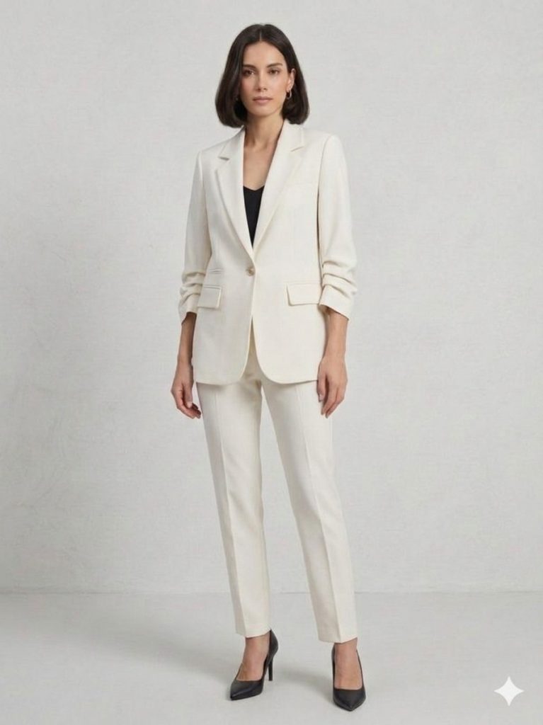 EKOL Kapak Cepli Büzgü Kol Ceket  1102 - EKRU