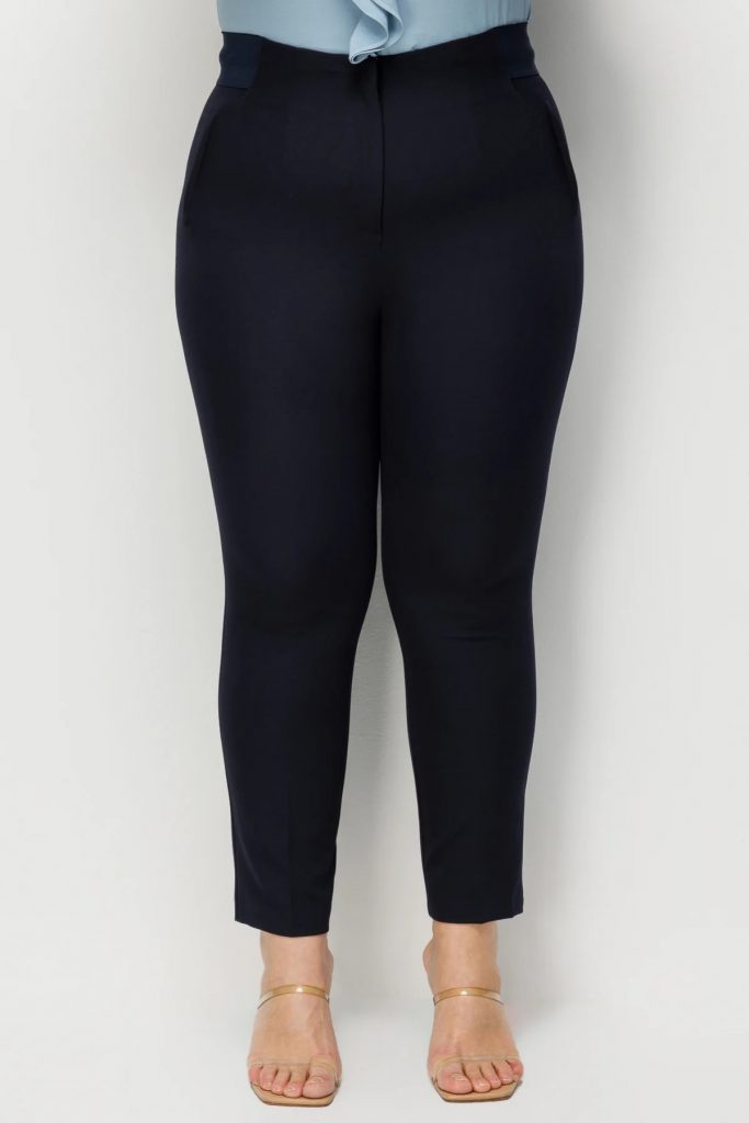 EKOL Beli Kalın Lastikli Dar Paça Pantolon 4168 - Lacivert