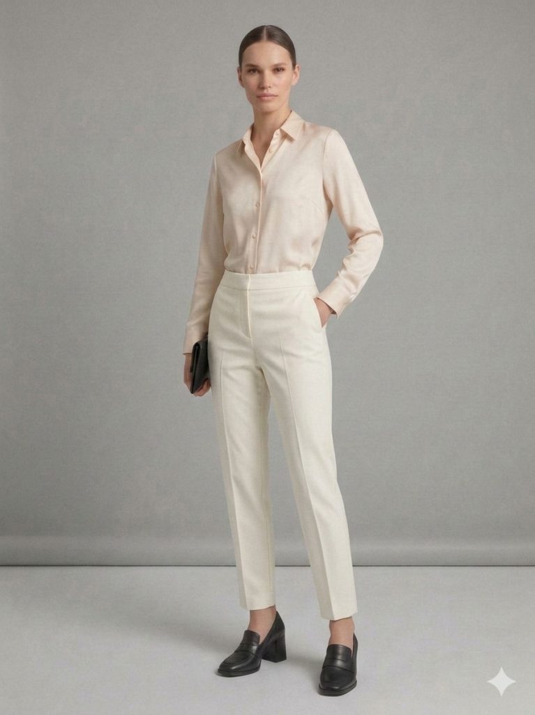 EKOL Düz Kesim Pantolon 1104 - EKRU