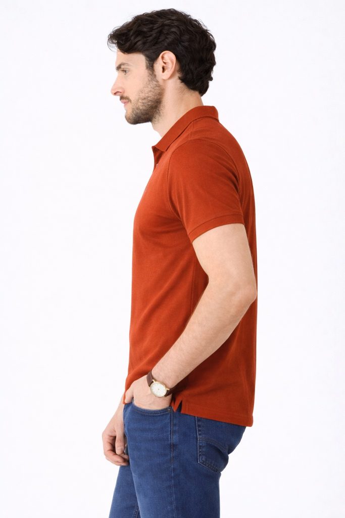 FORMENTİ Regular Fit Merserize  Polo Yaka Tişört 6035 - KİREMİT