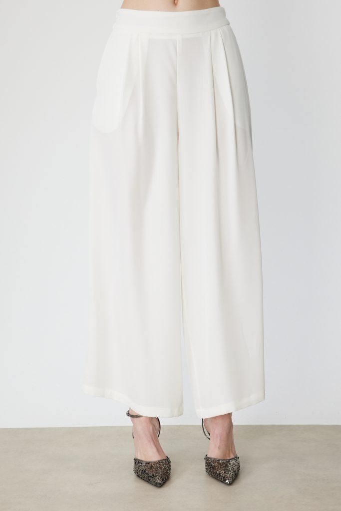 ON TRİKO Cepli Klasik Bol Paça Pantolon 70301 - EKRU