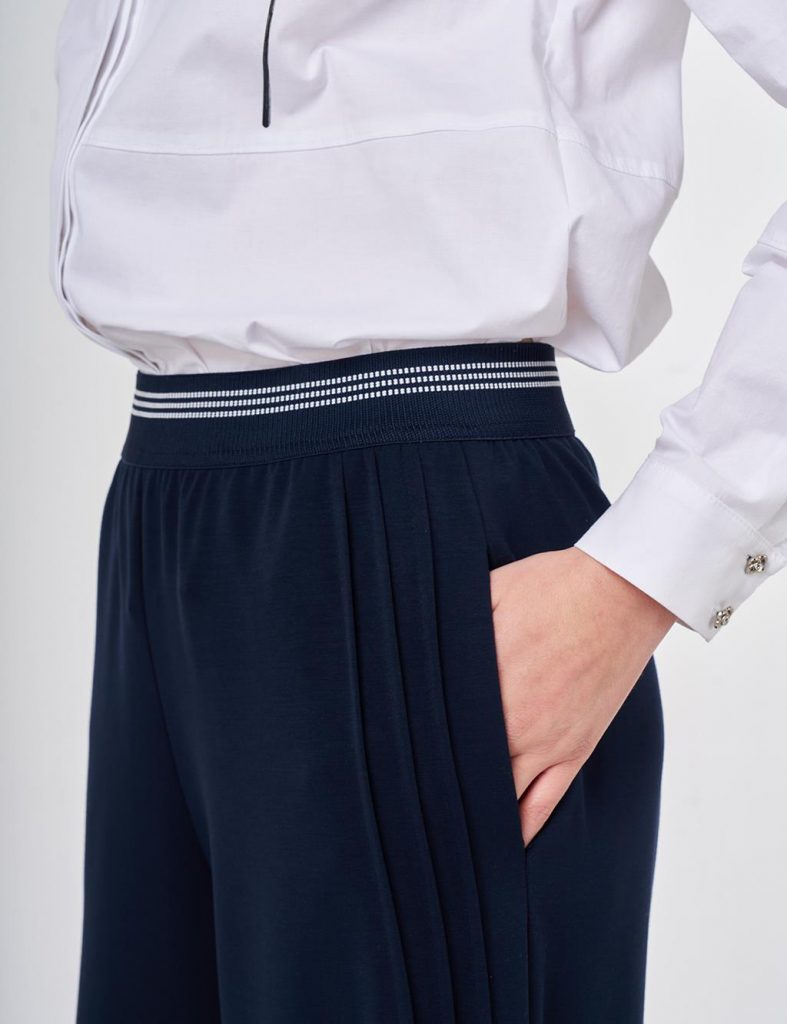 KAYRA Bel Lastikli Rahat Kesim Pantolon 79027 - K.LACİVERT