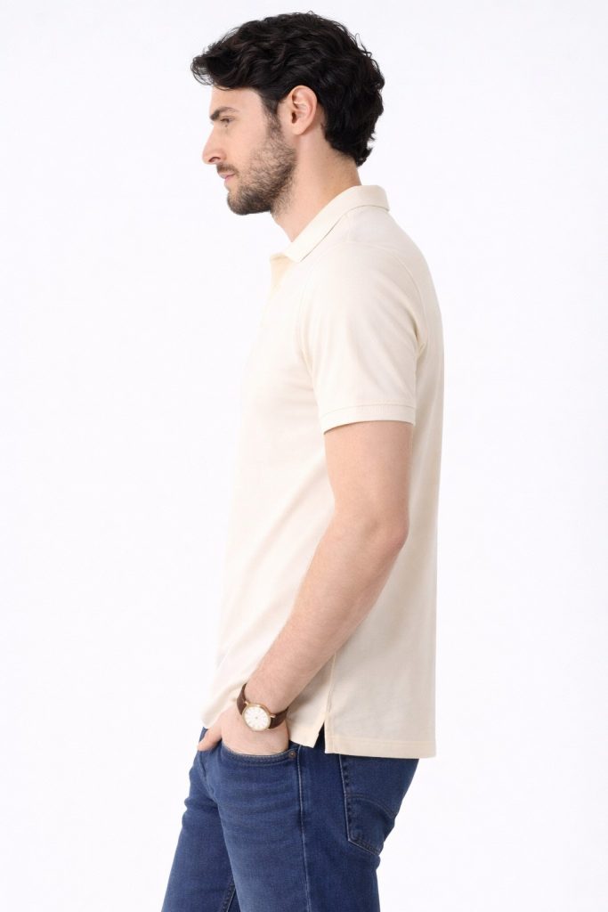 FORMENTİ Regular Fit Merserize  Polo Yaka Tişört 6035 - EKRU