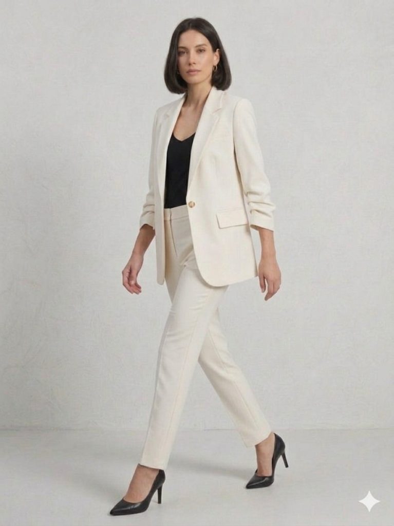 EKOL Kapak Cepli Büzgü Kol Ceket  1102 - EKRU