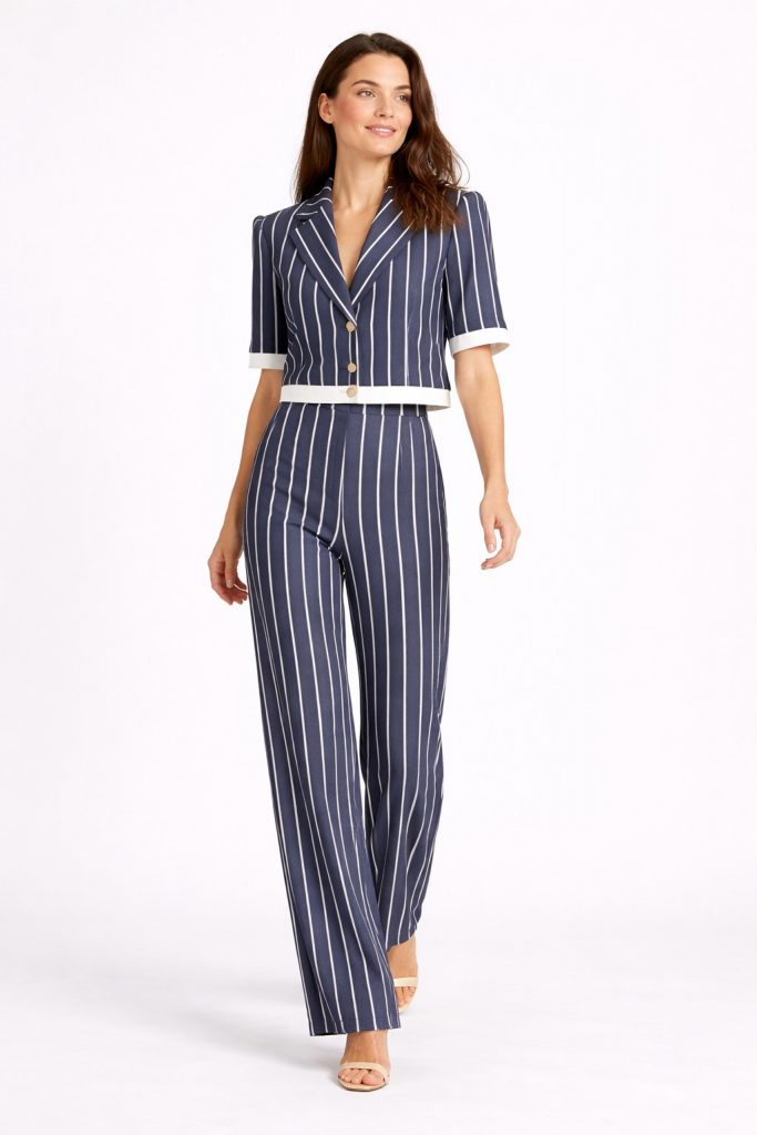 ON TRİKO Parlak Kumaş Kruvaze Yaka Bluz 72500 - İNDİGO