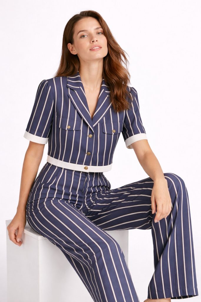 ON TRİKO Parlak Kumaş Pantolon 72501 - İNDİGO