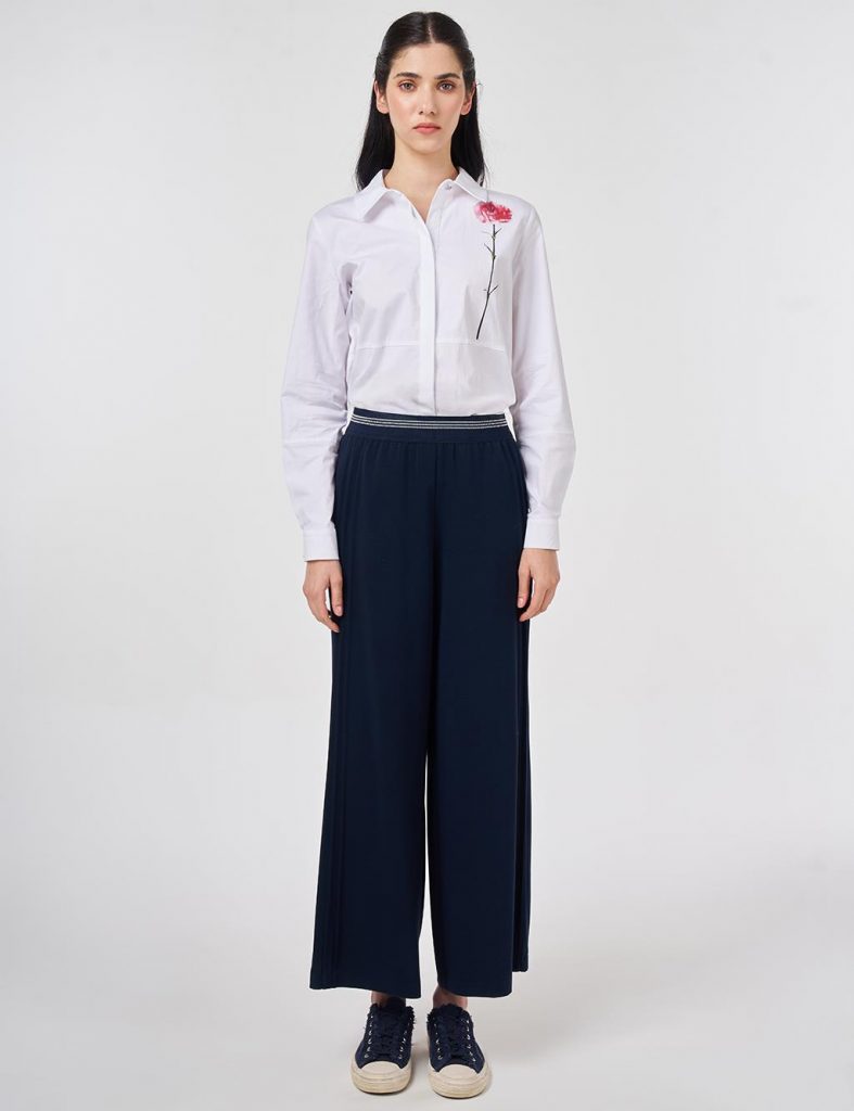 KAYRA Bel Lastikli Rahat Kesim Pantolon 79027 - K.LACİVERT