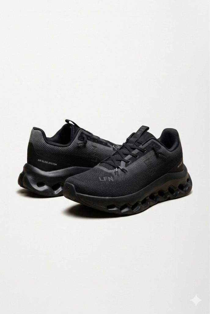 LUFİAN Yüksek Taban Bağcıklı Erkek Spor Ayakkabı 111230316 - Siyah