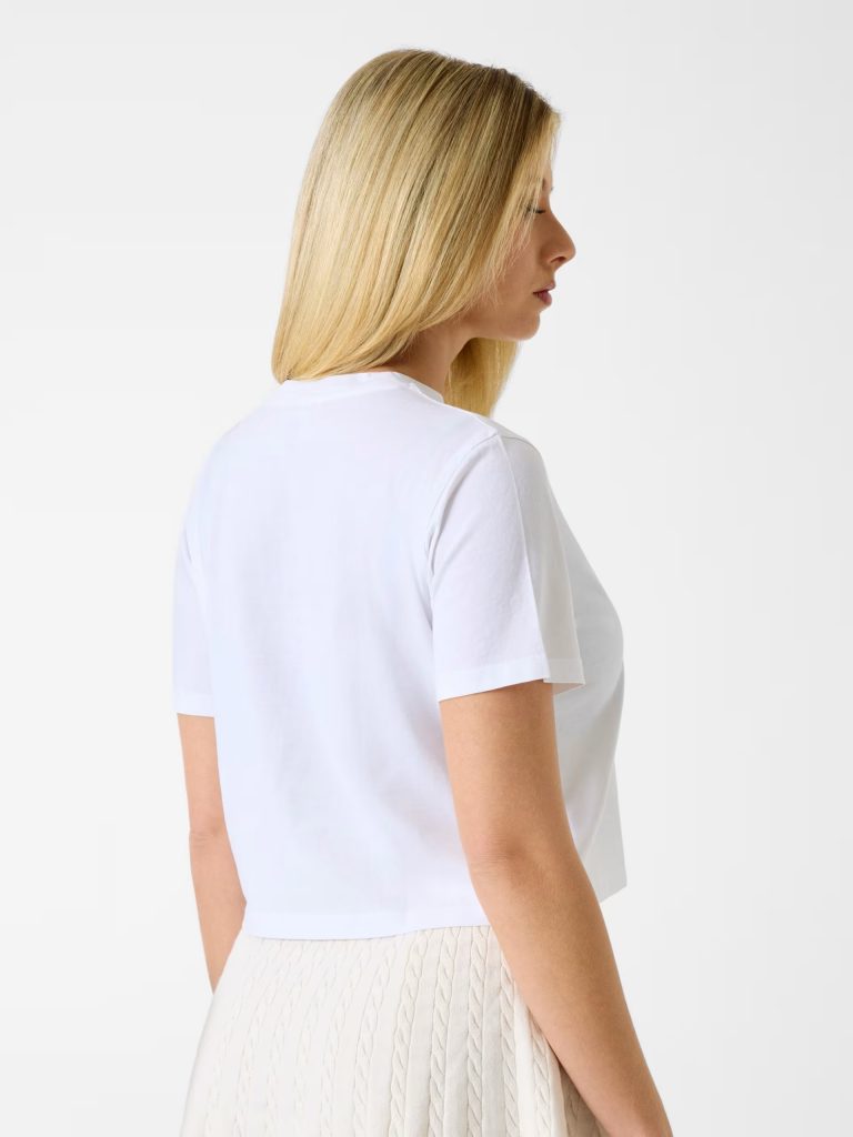 GUESS Kutulu Logo Tişört V6GI13K2980 - Beyaz