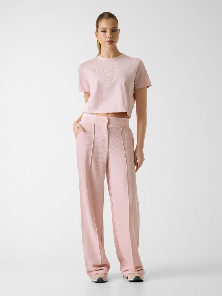 GUESS Kutulu Logo Tişört V6GI13K2980 - pembe