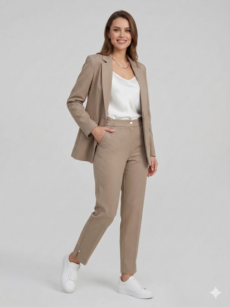 EKOL Düz Kesim Pantolon 4108 - KUM