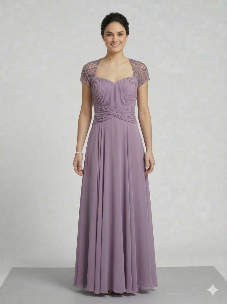 SO LADY Çiçek Detaylı Dantelli Elbise 1001 - LEYLAK