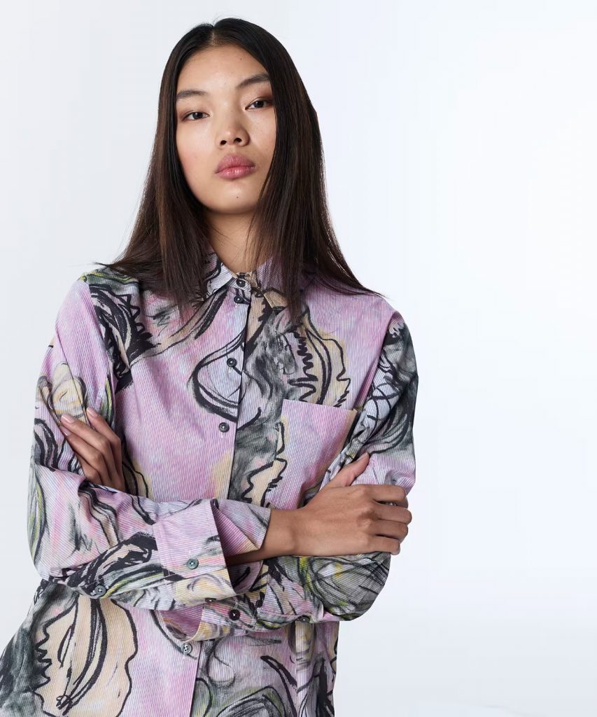 TWIST Kırışık Efektli Desenli Gömlek TS1260025129