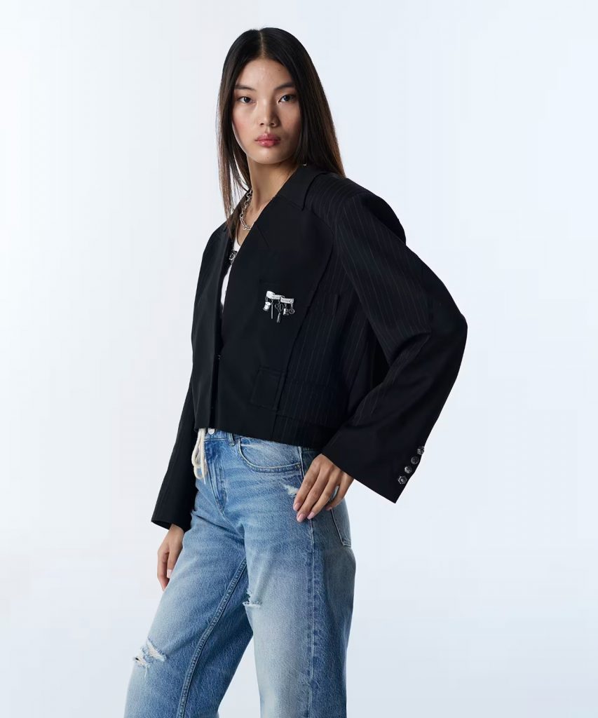 TWİST Çizgi  Desen Mix Blazer TS1260106015