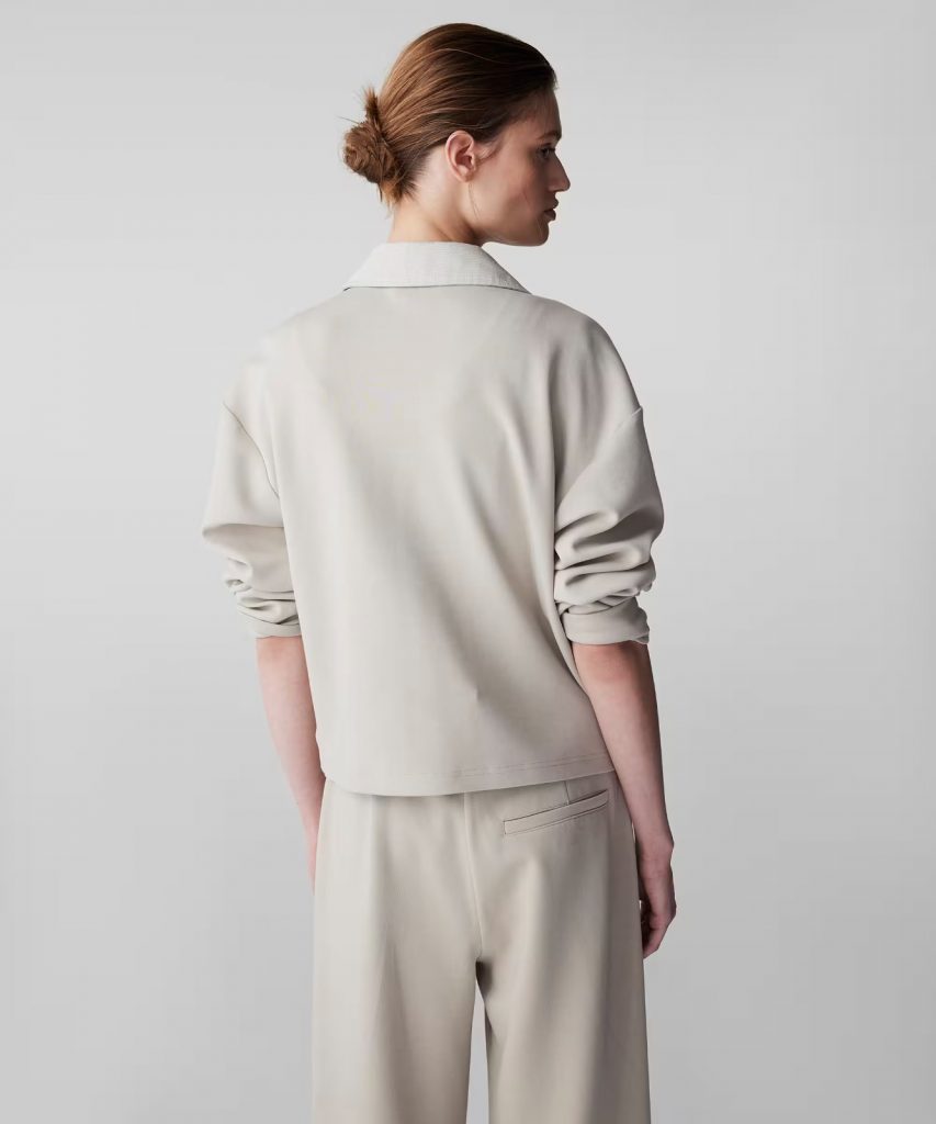 İPEKYOL Kumaş Mix Raw Edge Sweatshirt IS1260091009 - BEJ