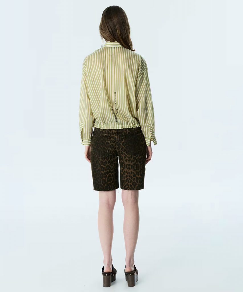 TWIST Slogan Nakışlı Oversize Gömlek TS1260025224 - YEŞİL