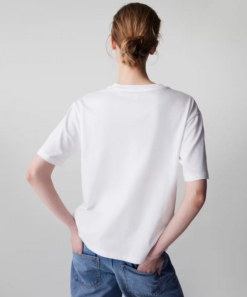 İPEKYOL Havyar Baskılı Tişört IS1260070108 - KIR.BEYAZ