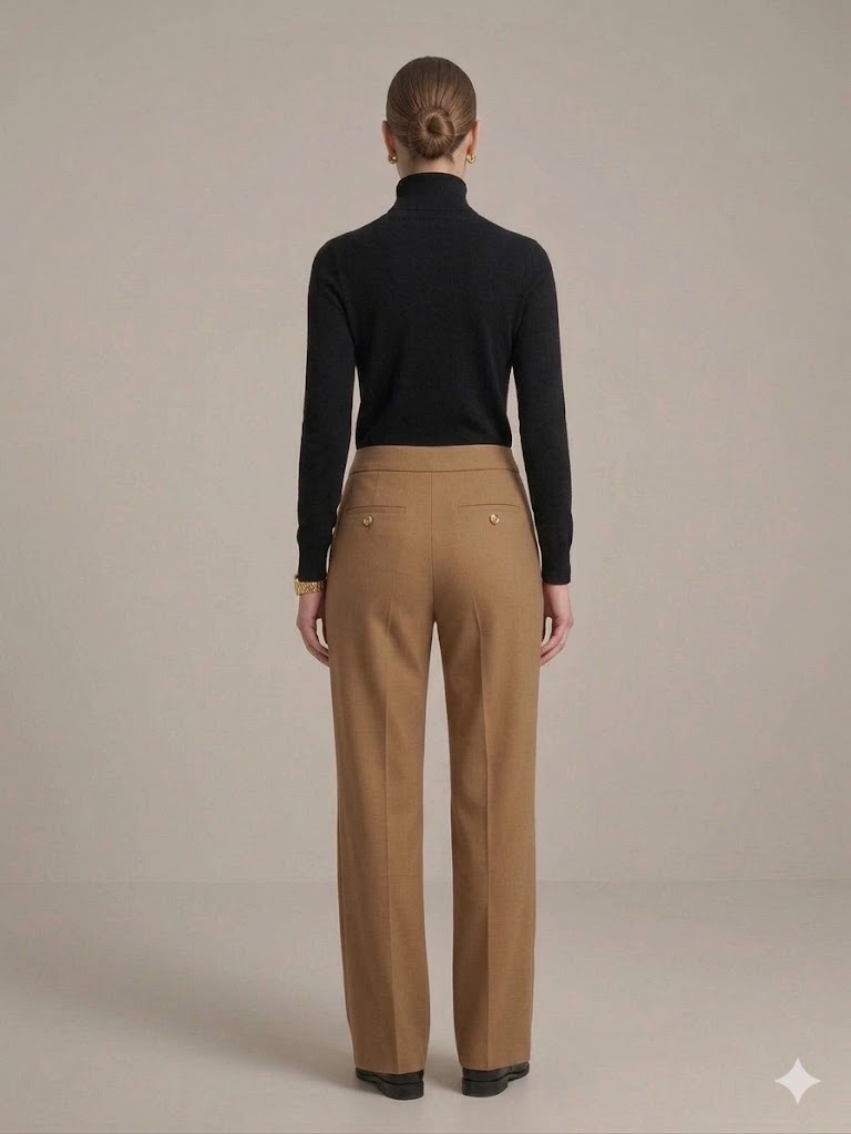 GİLDA Klasik Bol Paça Pantolon 03504 - camel