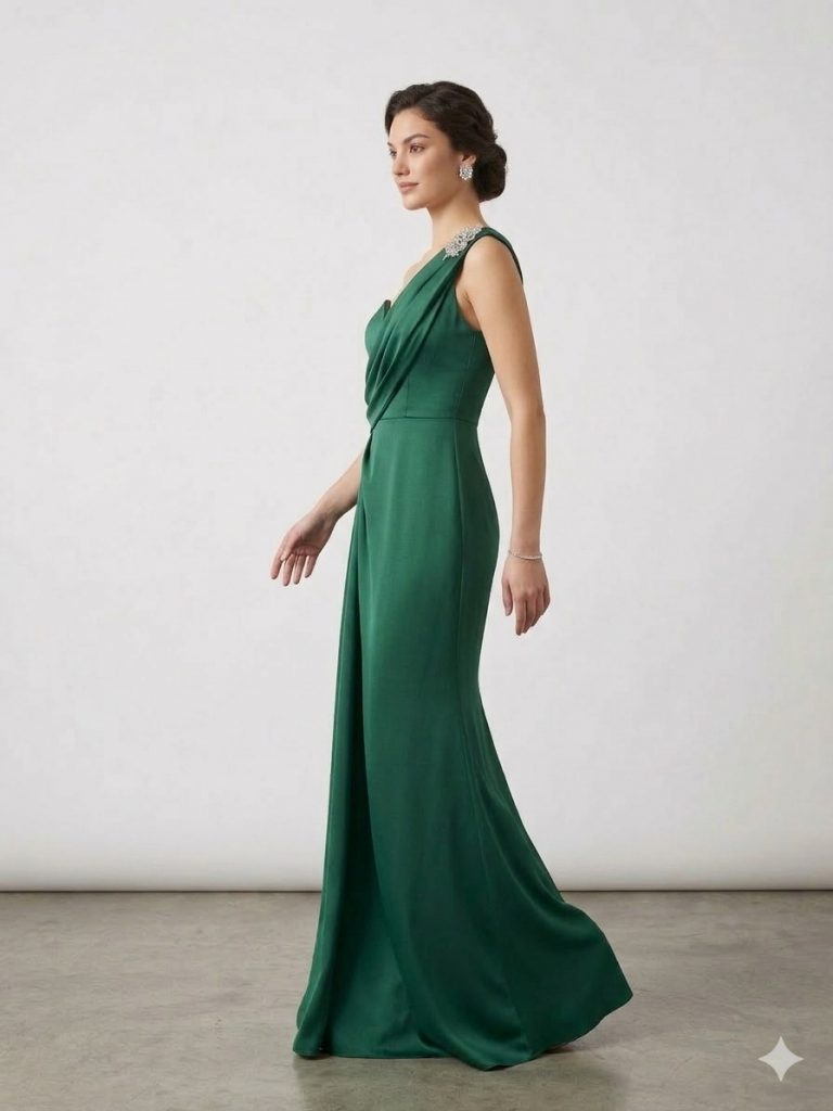 ALFABETA Aksesuar Detaylı Abiye Elbise 6017