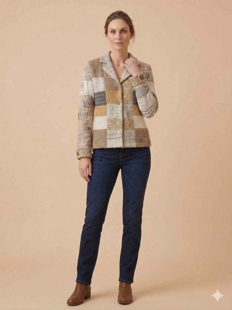 BDK Örgü Blazer Ceket  2215L - BEJ