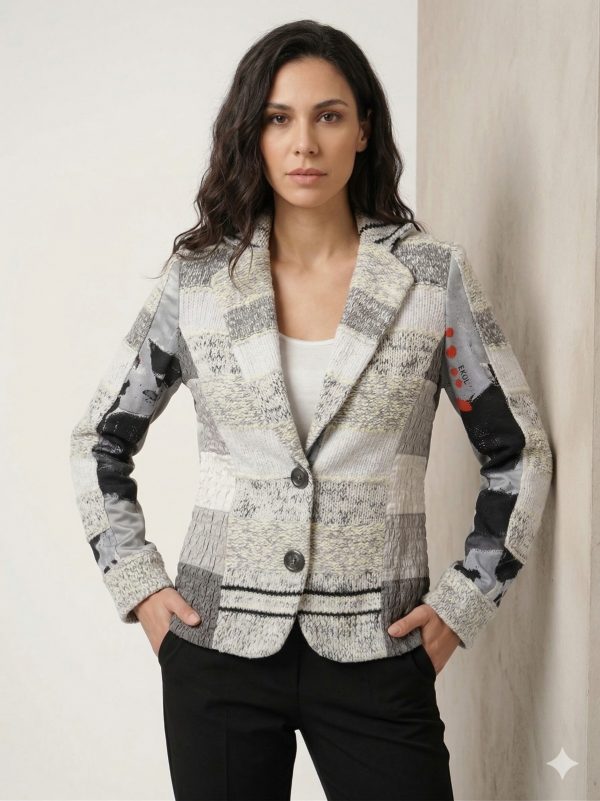 BDK Kendinden İşlemeli Triko Ceket 14428