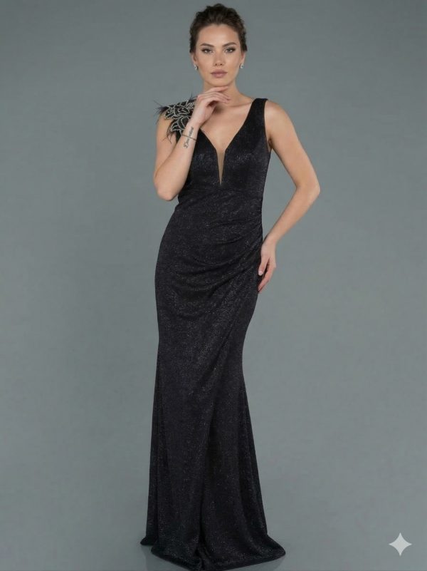 CANCECE SO LADY Aksesuar Detaylı Abiye Elbise  9085