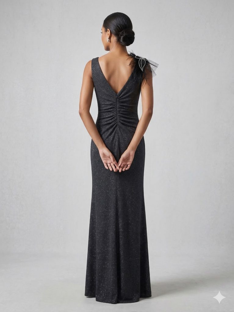 CANCECE SO LADY Aksesuar Detaylı Abiye Elbise  9085