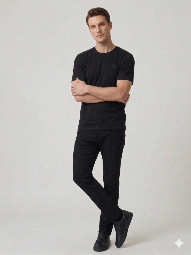 DİOR Bisiklet Yaka T-shırt 2517039 - Siyah