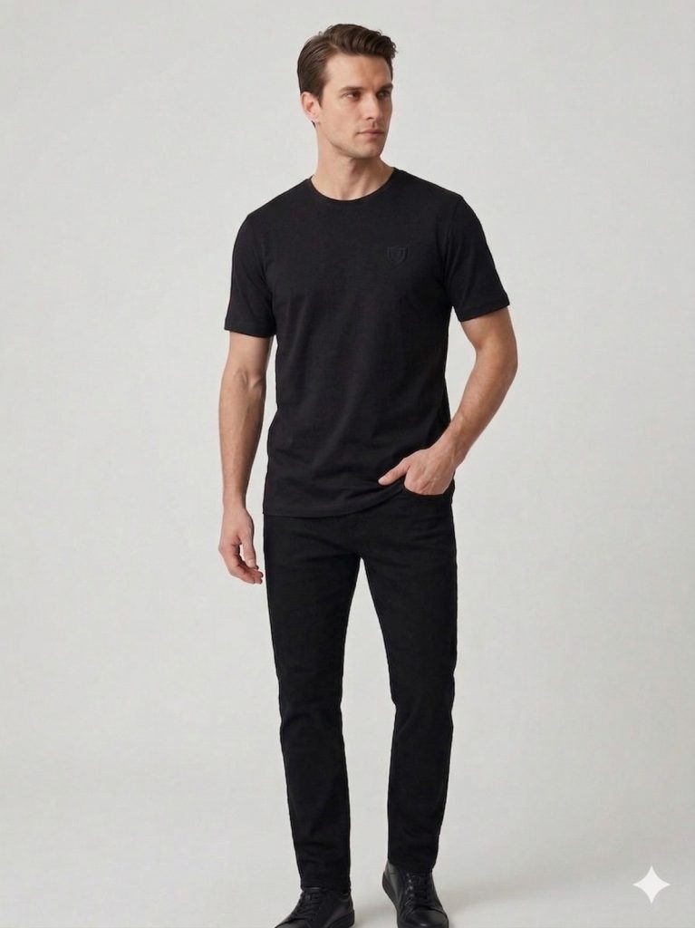 DİOR Bisiklet Yaka T-shırt 2517039 - Siyah