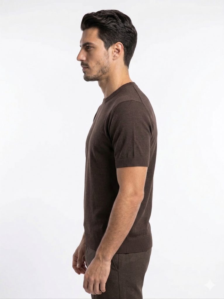 DİOR Bisiklet Yaka Triko Tişört  2615000 - kahve