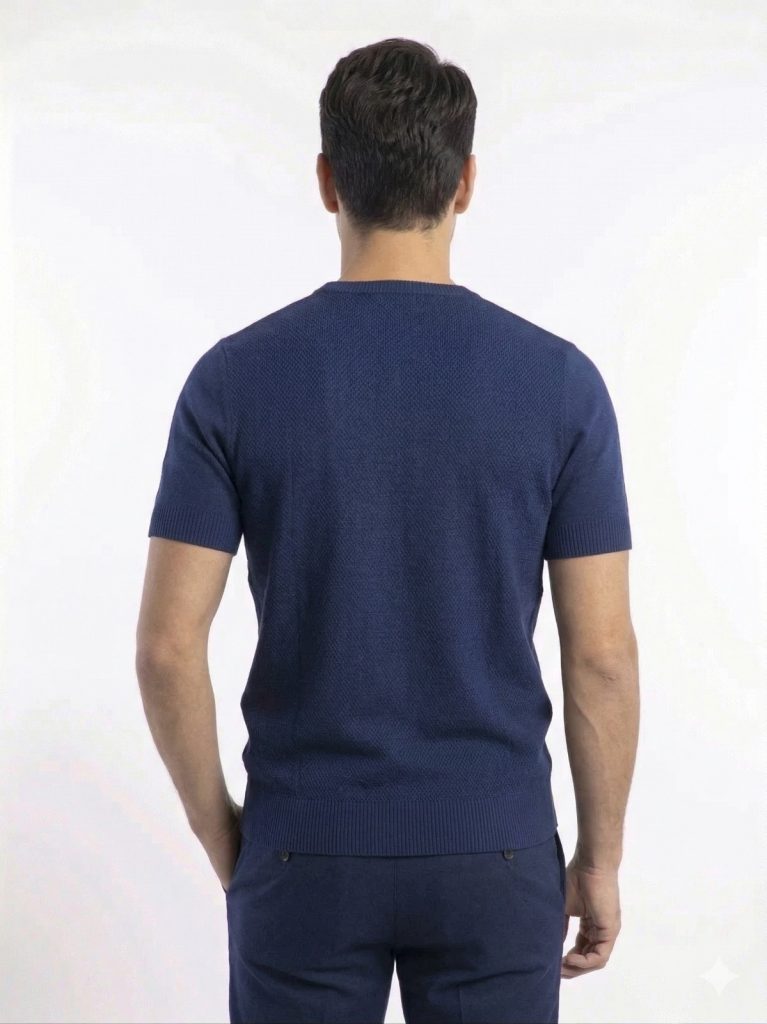 DİOR Bisiklet Yaka Triko Tişört  2615000 - Lacivert