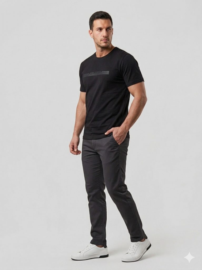 DİOR Göğüs Baskılı T-shirt 2617002 - Siyah