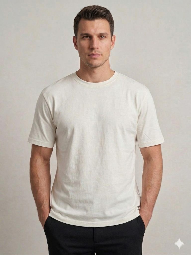 DİOR Bisiklet yaka T-shirt  2617300 - EKRU