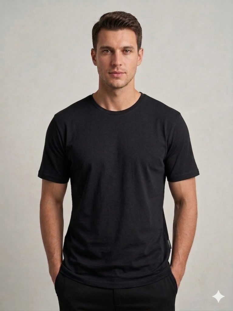 DİOR Bisiklet yaka T-shirt  2617300 - Siyah