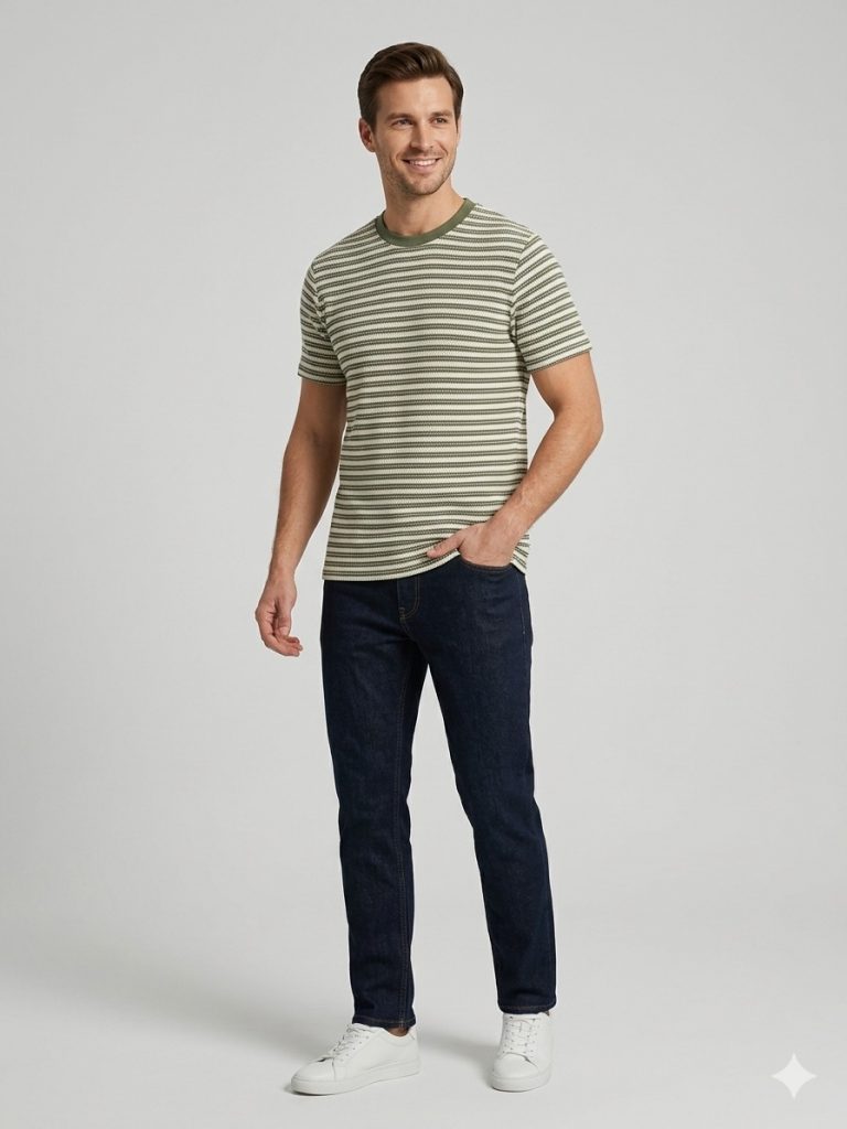 DİOR Çizgi Detaylı Triko T-shirt  2617306