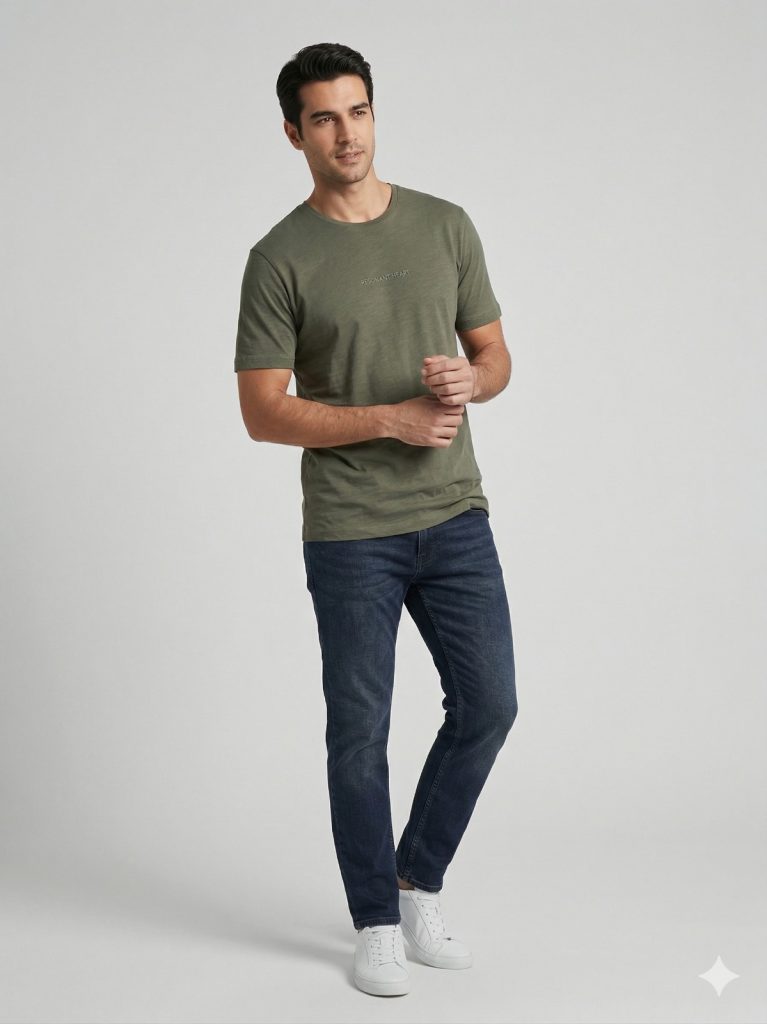 DİOR Bisiklet Yaka T-shirt  2617308 - HAKİ