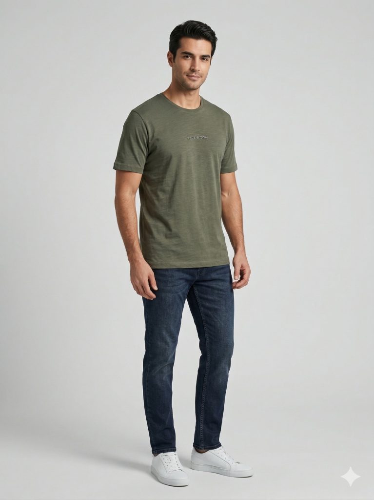 DİOR Bisiklet Yaka T-shirt  2617308 - HAKİ