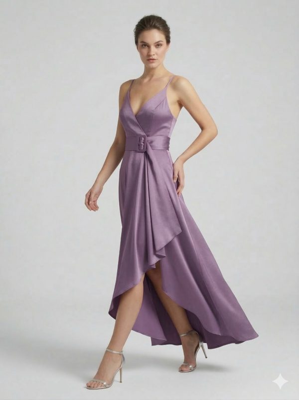 DORİDORCA Kemer Detaylı Askılı Abiye Elbise 3075