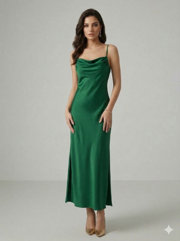 DORİDORCA Askılı Abiye Elbise  4037