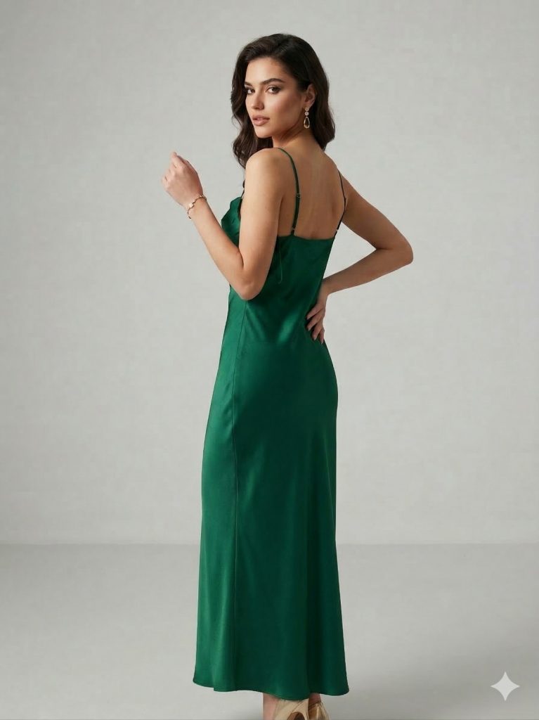 DORİDORCA Askılı Abiye Elbise  4037